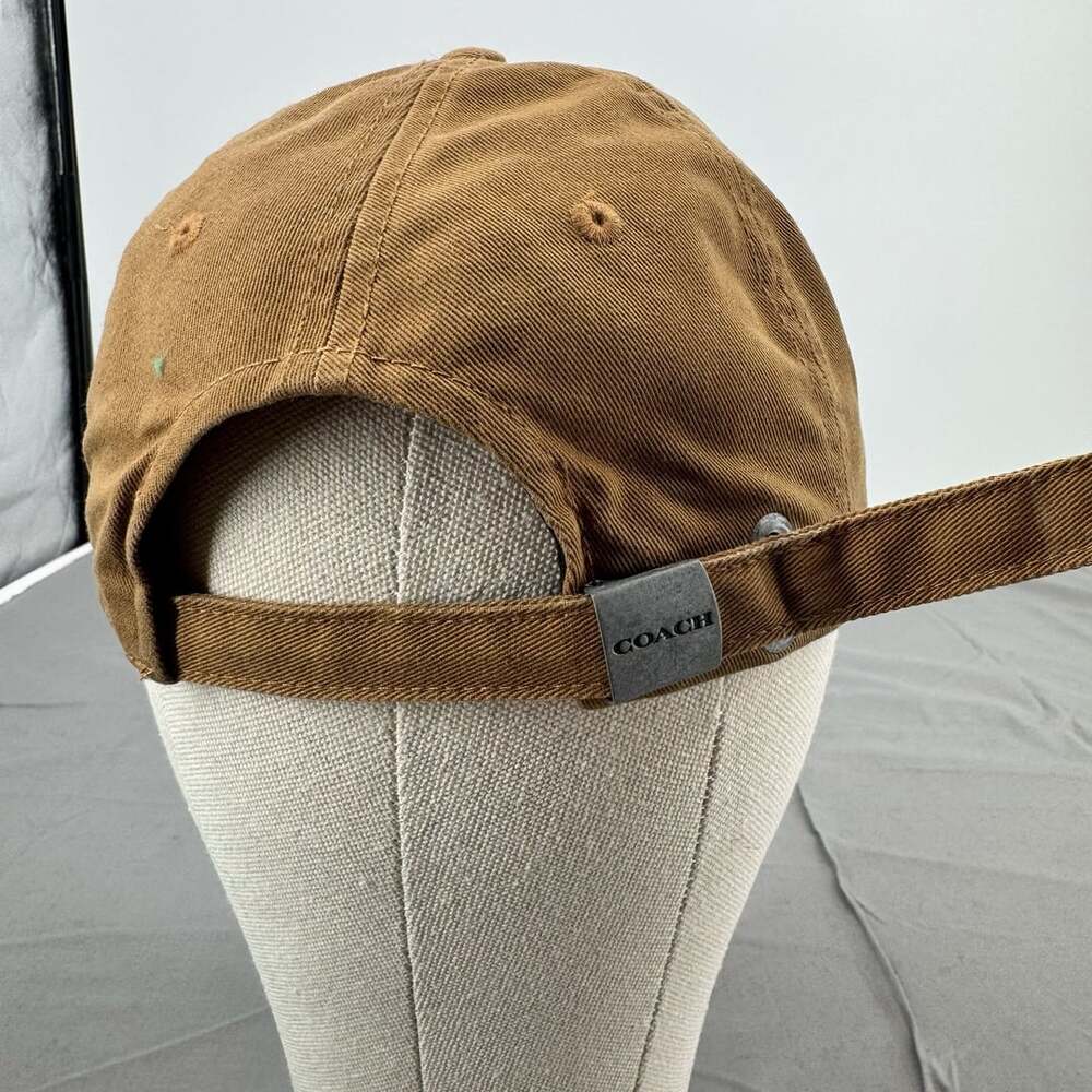 Coach CO10032 Light Saddle Brown Embroidered Logo Baseball Hat Cap O/S - Picture 4 of 7